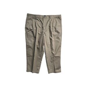 Basic Editions Men's  Khakis  50x30 Brown Pleated  NWT